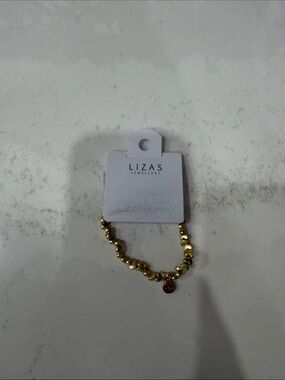 Gold Heart Bead Bracelet